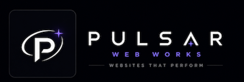 pulsar web works logo - web design, seo, branding, social media and more in tiptree essex