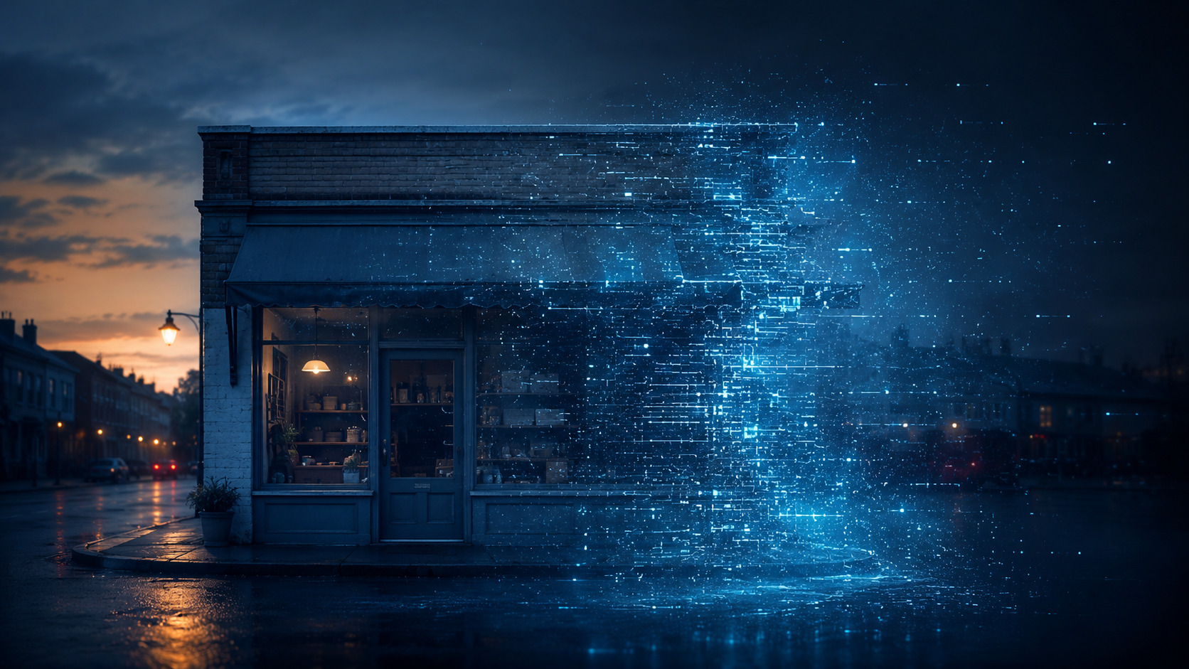 A high-street business fading from view — invisible to AI search
