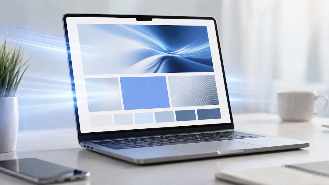 A fast, optimised website loading instantly on a laptop