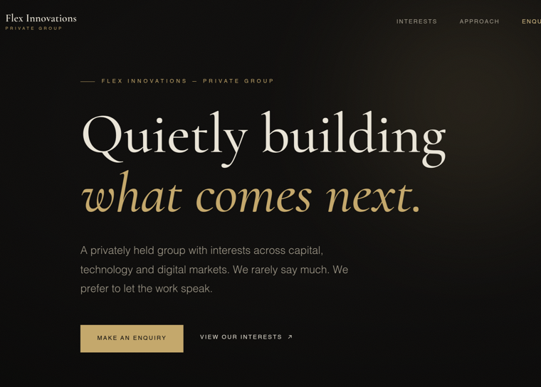 Flex Innovations corporate website by Pulsar Web Works — website design for London businesses