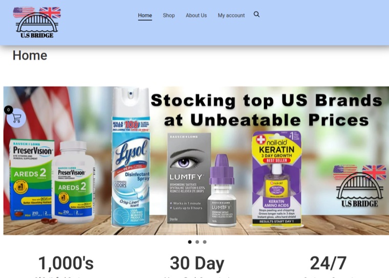 U.S. Bridge e-commerce website built by Pulsar Web Works